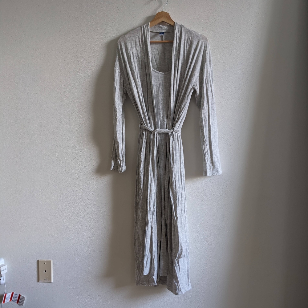 Maternity Light Gray Robe And Dress